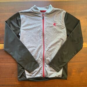 Kids Boys AND1 Zip Up Jacket Gray Black Red Size XL (14/16) EUC